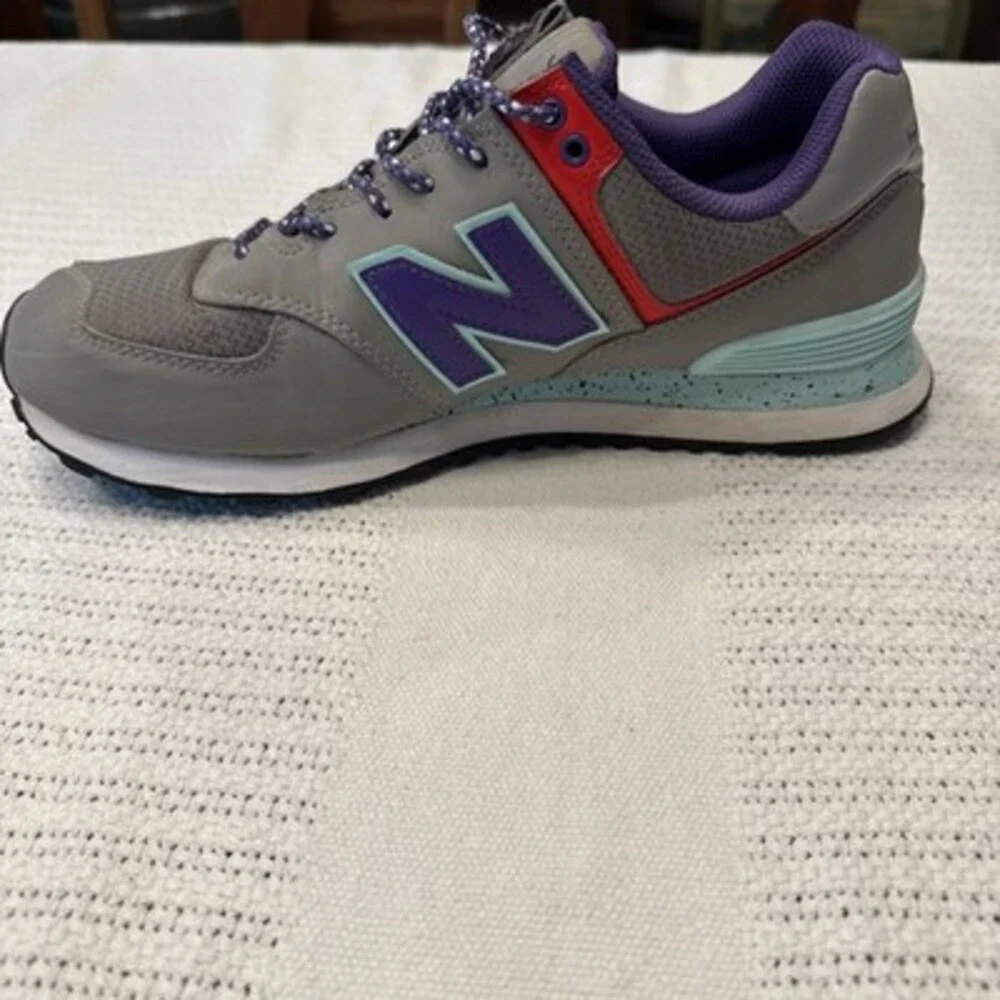 New Balance 574 Marblehead Prism Purple Grey Women's 10 Running Shoe WL574WOA